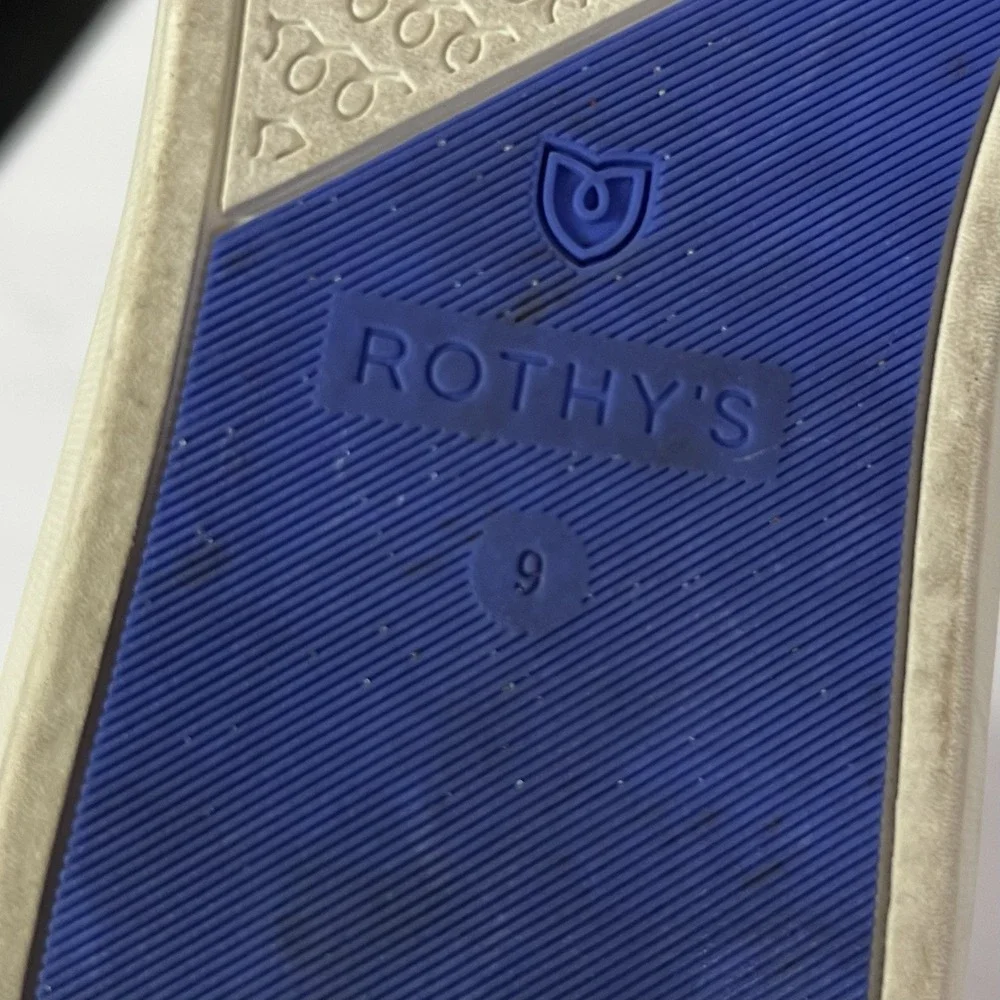 Rothys Shoes Womens 9 The Sneaker Slip On Turquoise Melange‎ Recycled Washable